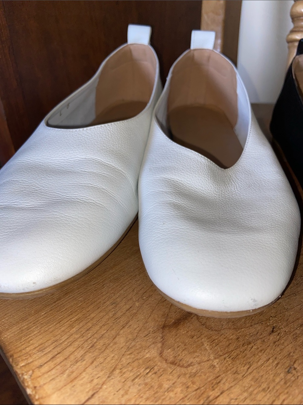 Everlane Lot of 2 Day Glove Flats Leather White Black Size 8 - Picture 2 of 8